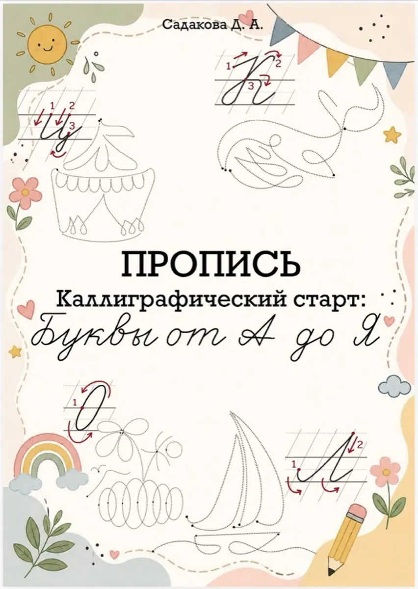 Обложка прописи «Каллиграфический старт. Буквы от А до Я»